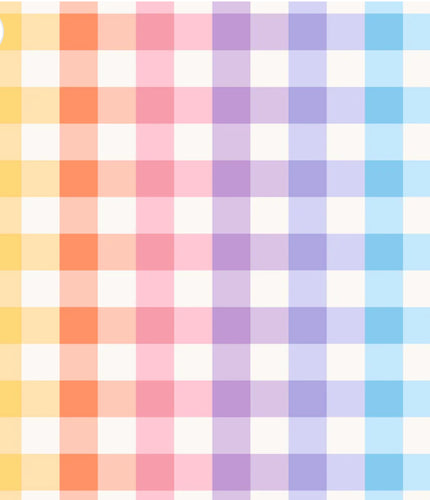 Rainbow Gingham- Large - Viscose