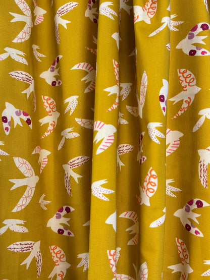 Woodland Wander Mustard Quilting Cotton WOOD2516