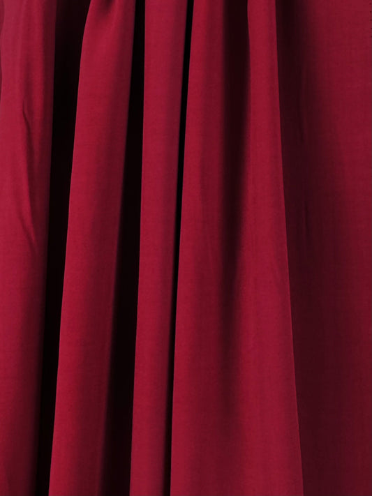 Woven Viscose Poplin Crimson