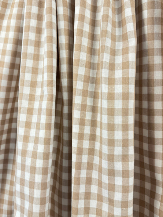 9mm Yarn Dyed Gingham - Sand