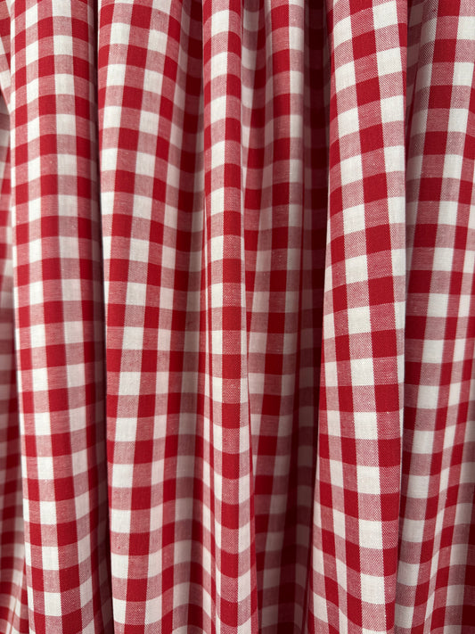 9mm Yarn Dyed Gingham - Red
