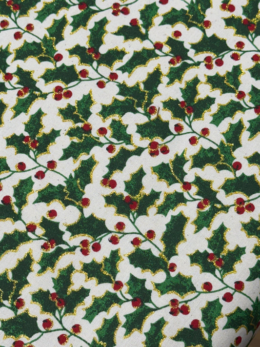 Festive Holly Cotton