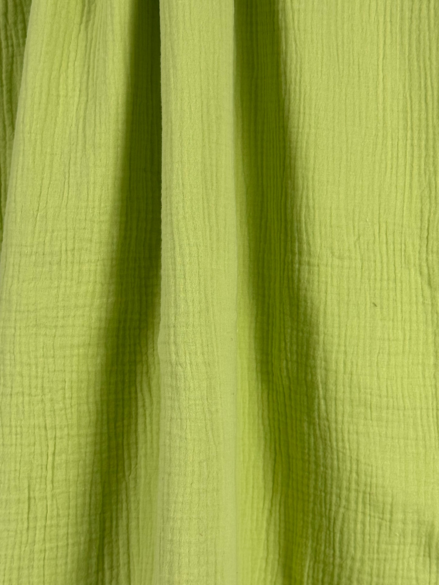 Pale Lime Double Gauze