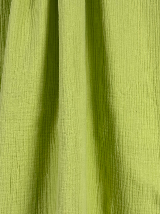 Pale Lime Double Gauze