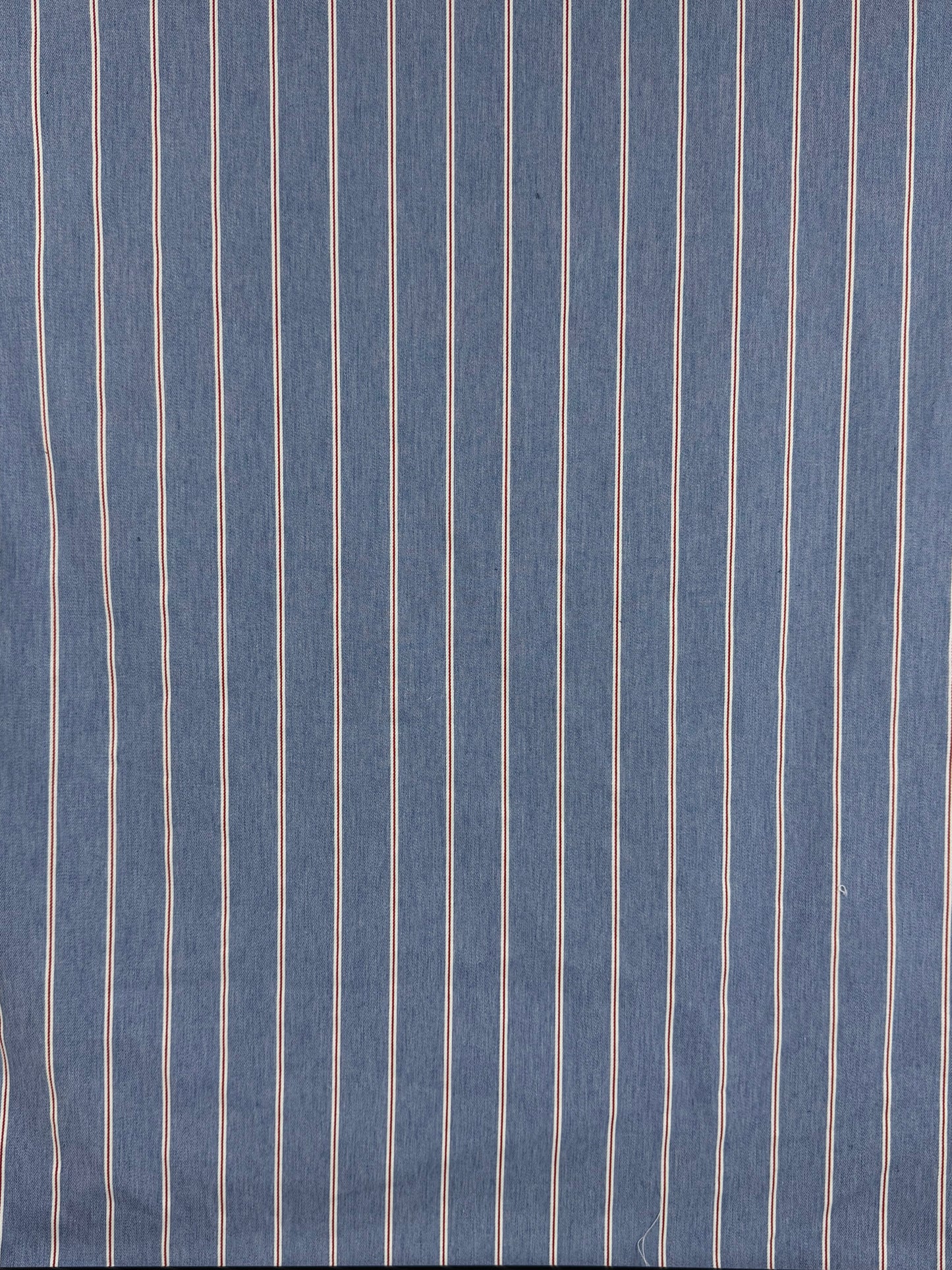 Blue and Red Stripe Denim