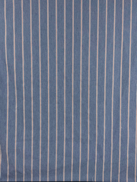 Blue and Red Stripe Denim