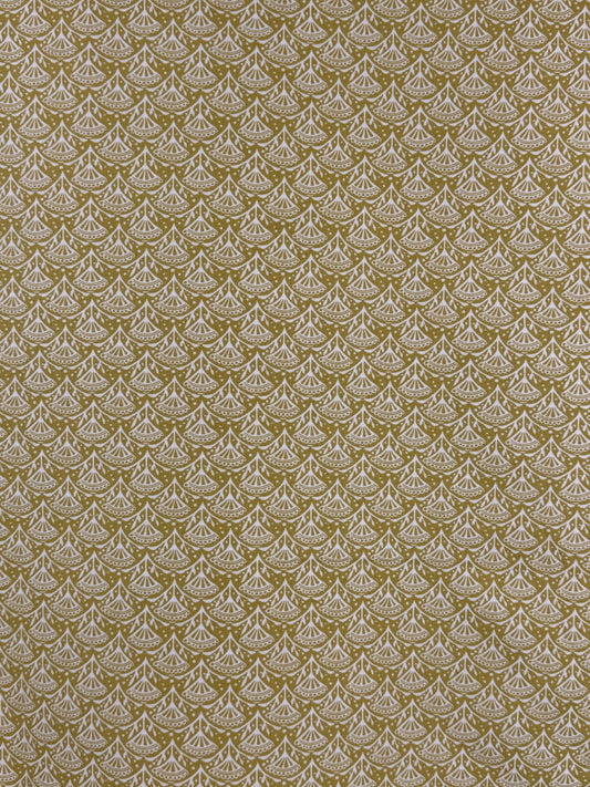 Chartreuse with white Flower Print Canvas