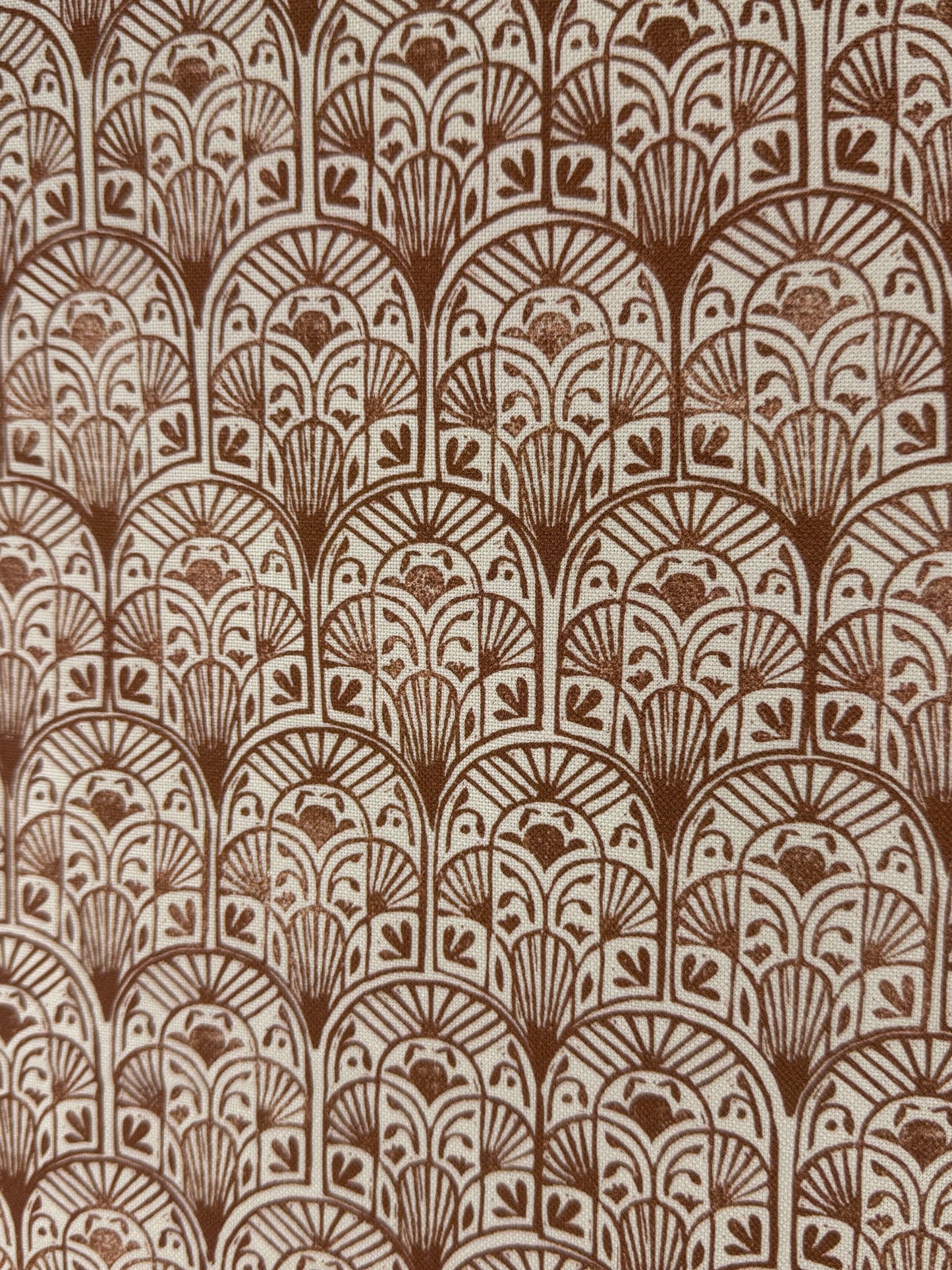 Art Deco Stamp Canvas - Rust