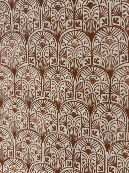 Art Deco Stamp Canvas - Rust