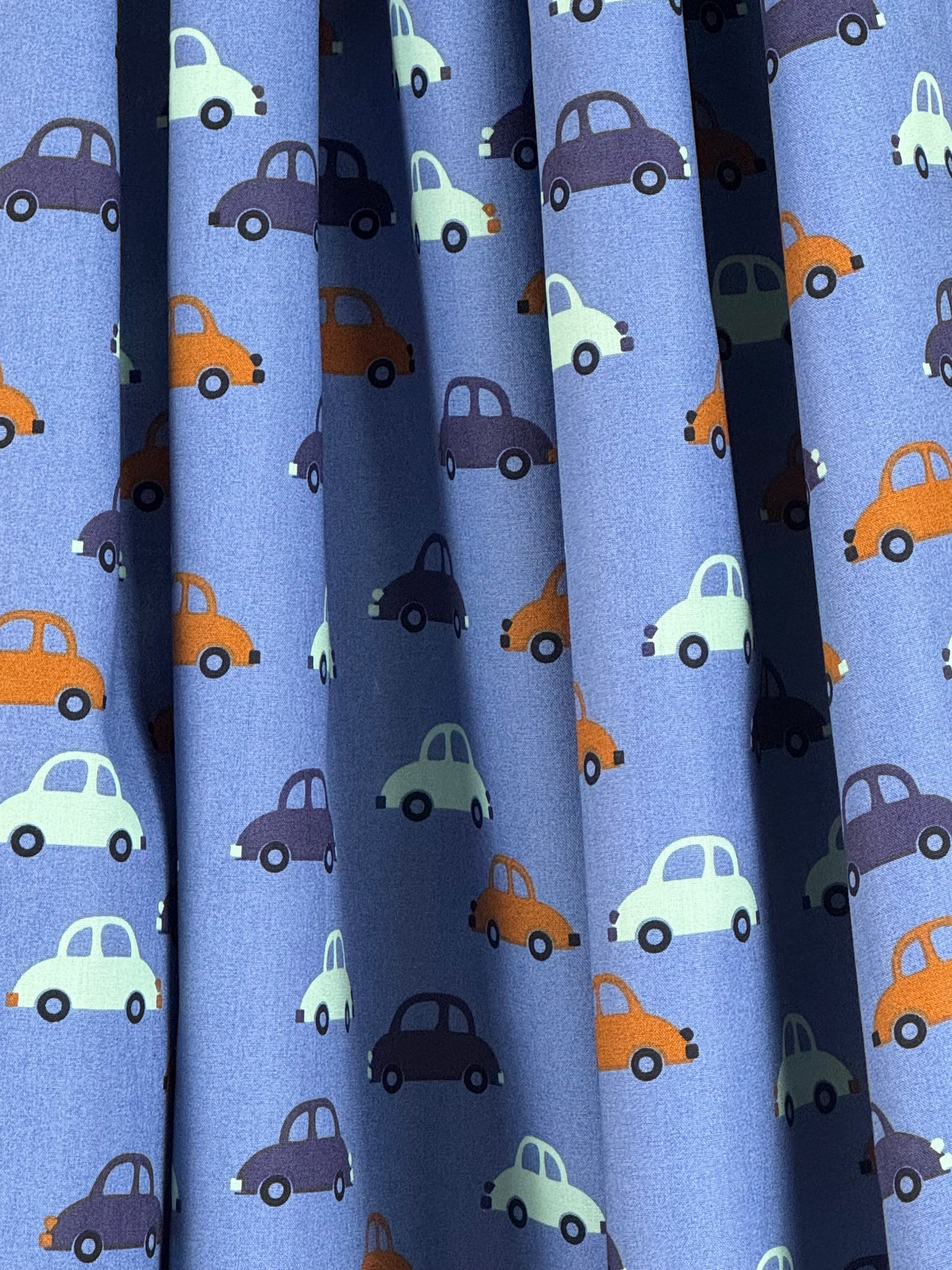 Blue Cars Fine Poplin