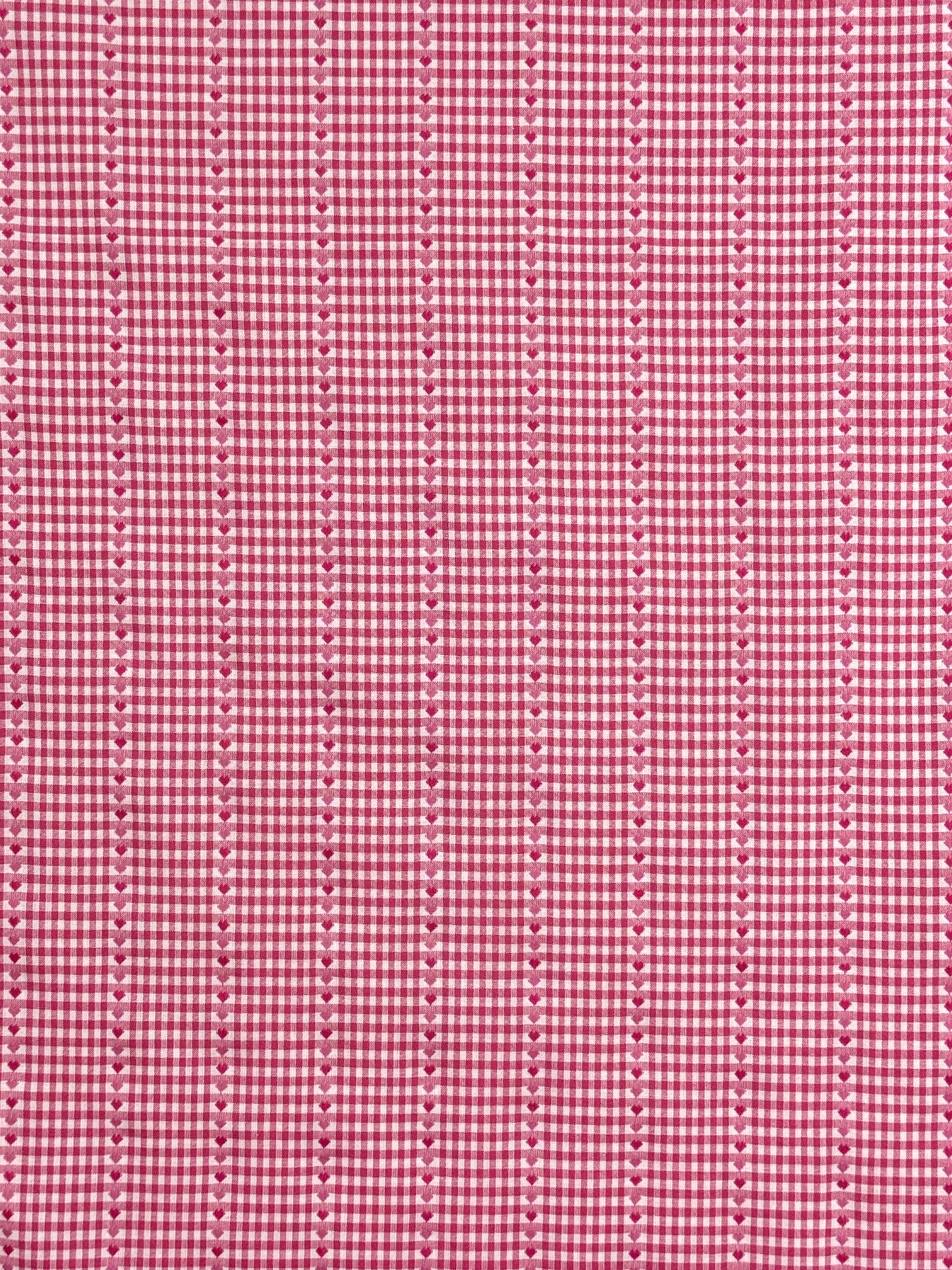 Pink Hearts Fine Jacquard Cotton