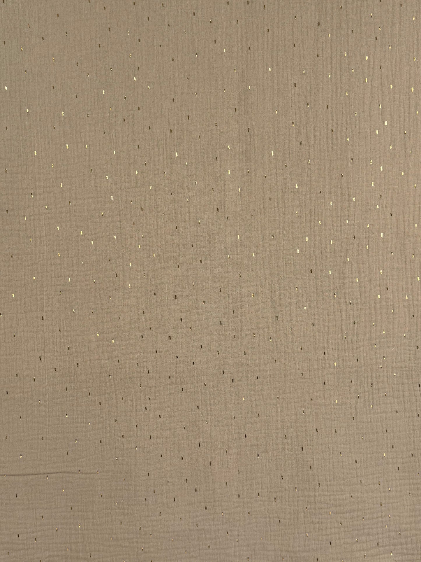 Gold Foil and Beige Double Gauze