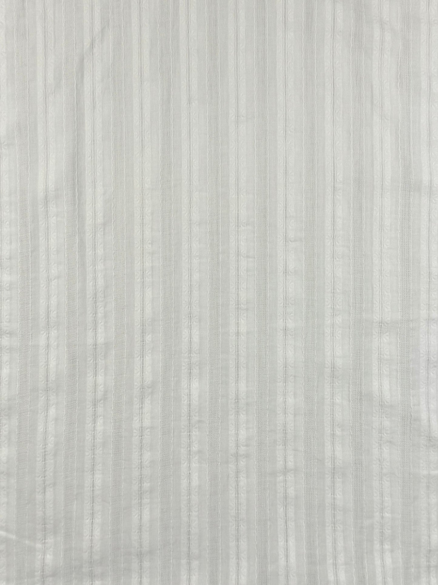 White Stripe Cotton Dobby