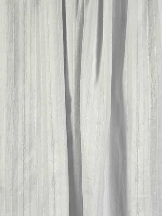 White Stripe Cotton Dobby