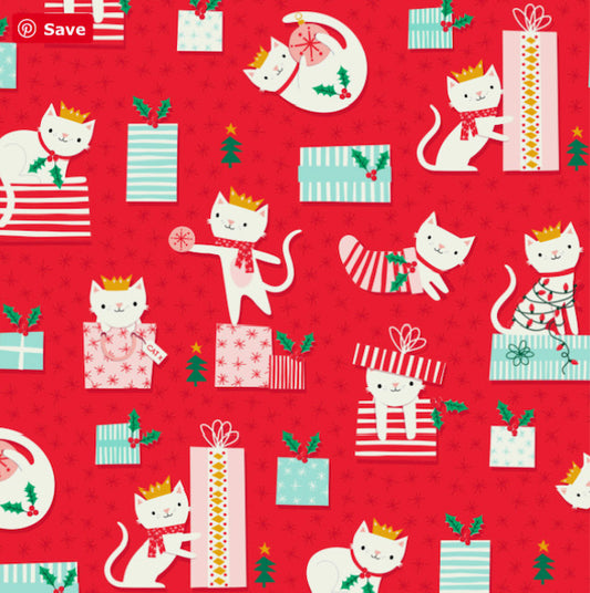 Dashwood Studios - Cosy Christmas by Jane Farnham - Festive Kittens Red SS14