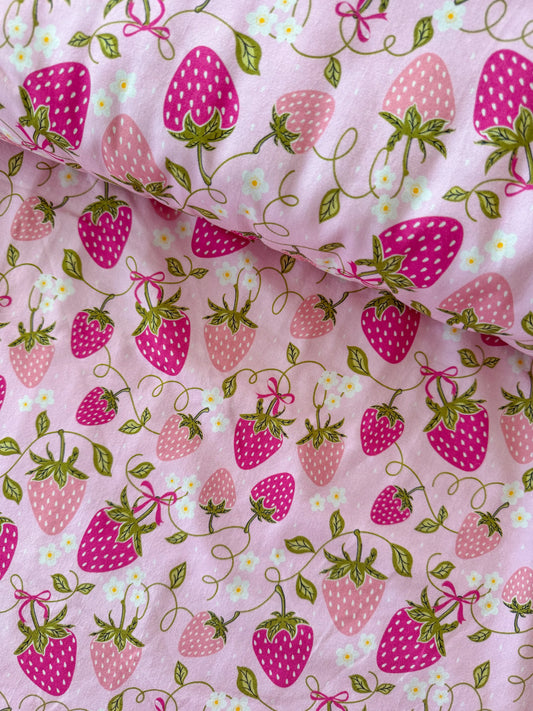 Pink Strawberry Garden Jersey by The Crafty Pie