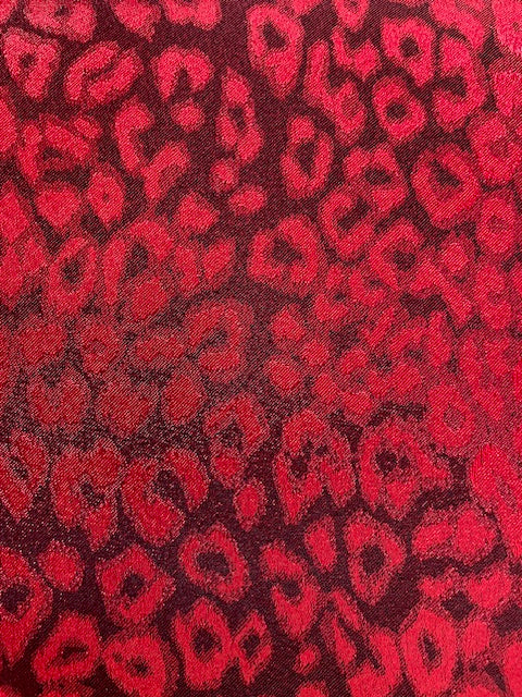 Red Abstract Animal Print - Sateen SW102