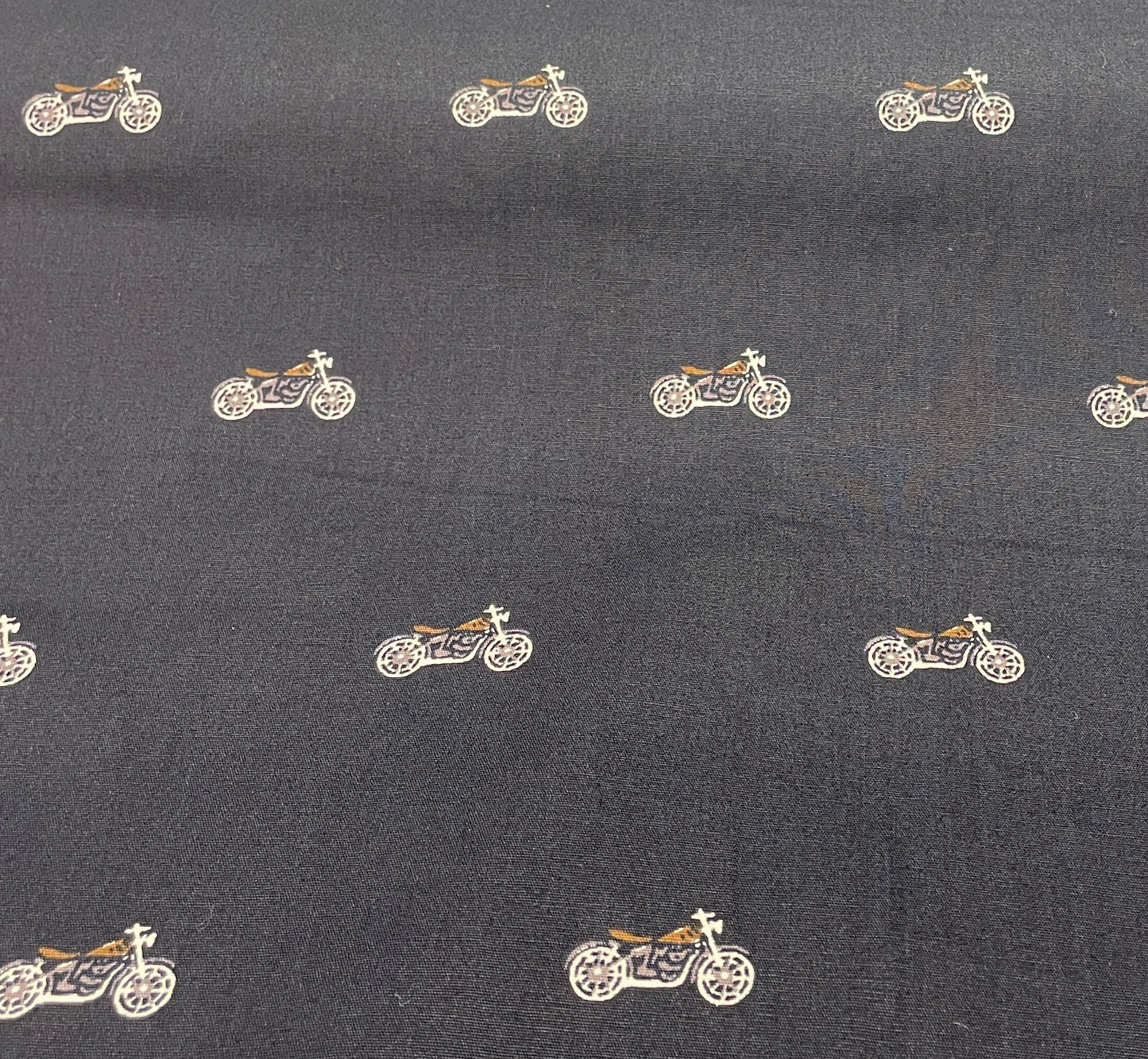 Deadstock Cotton - Navy Motorbikes SW11