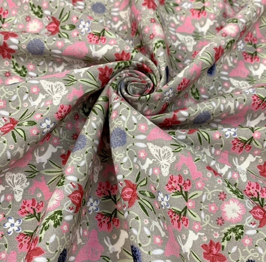 Butterflies and Bunnies - Cotton Poplin SW03