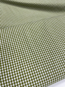 Olive green cotton gingham