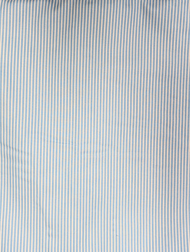 Blue and White Stripe 100% Cotton Poplin - 218cm Remnant