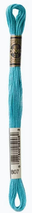 Turquoise Tide DMC Embroidery Thread 807