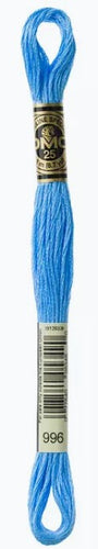 Electric Blue DMC Embroidery Thread 996