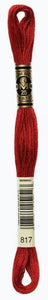 Japanese Red DMC Embroidery Thread 817