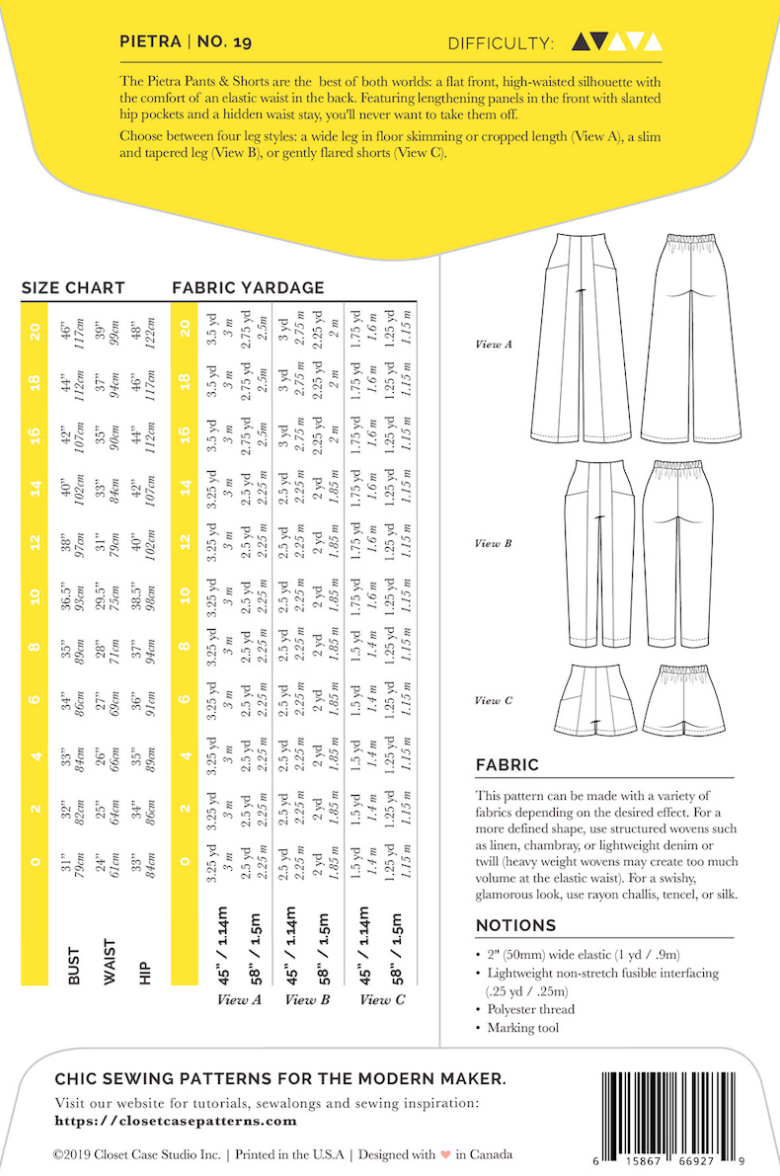 Pietra Pants and Shorts by Closet Core
