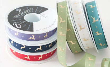 Reindeer Flight Grosgrain Ribbon
