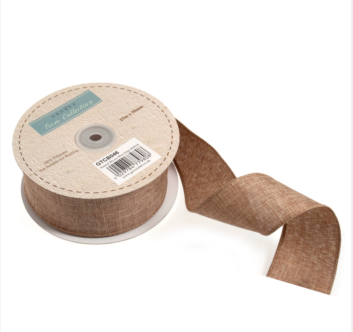 Wire Edge Hessian Ribbon