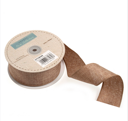 Wire Edge Hessian Ribbon