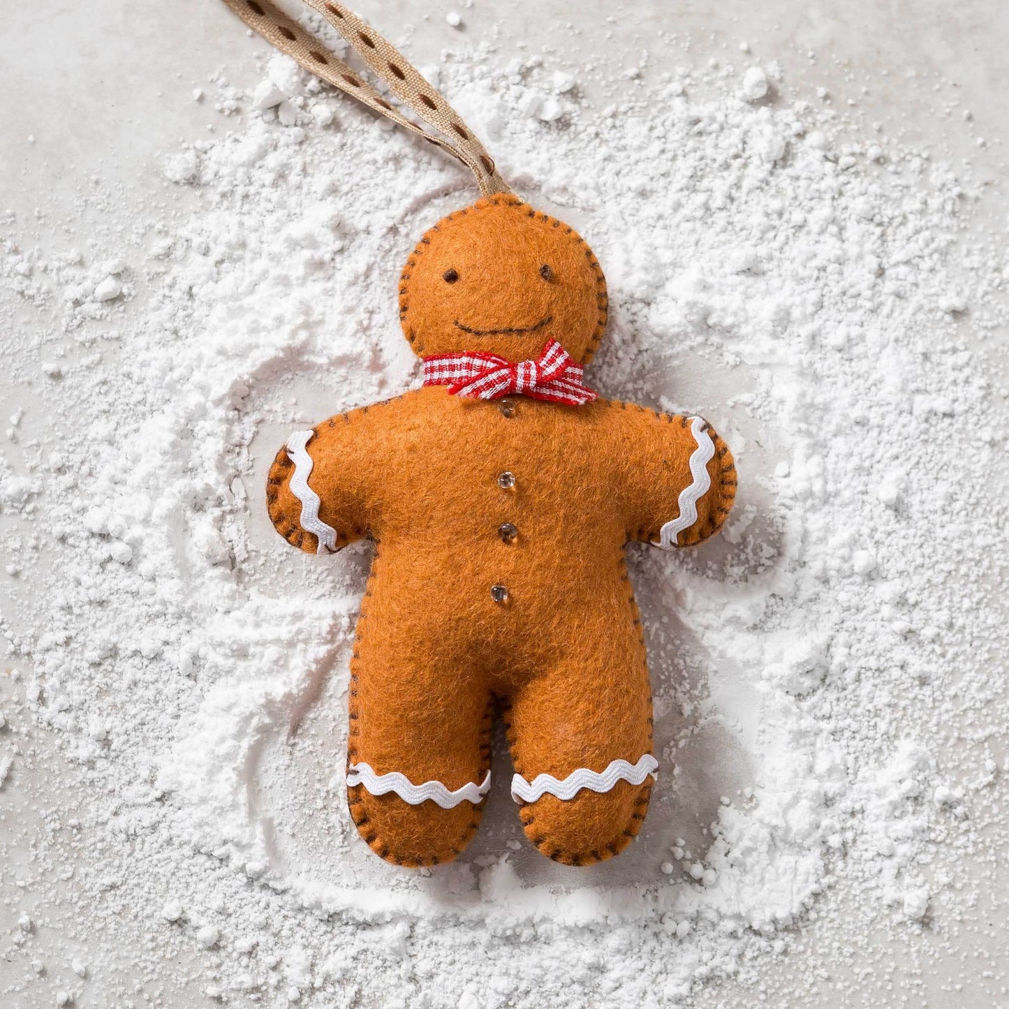 Gingerbread Man Felt Craft Mini Kit: English
