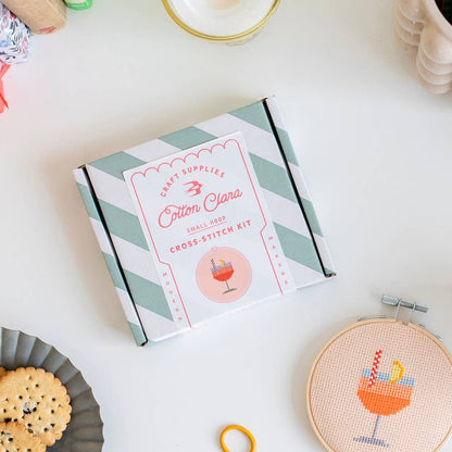 Aperol Cocktail Beginner Counted Cross Stitch Kit