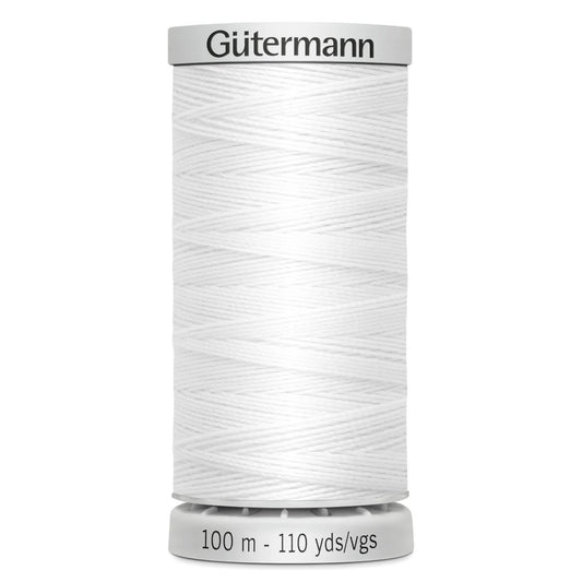 800 White Gutermann Extra Strong 100m Thread