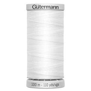 800 White Gutermann Extra Strong 100m Thread