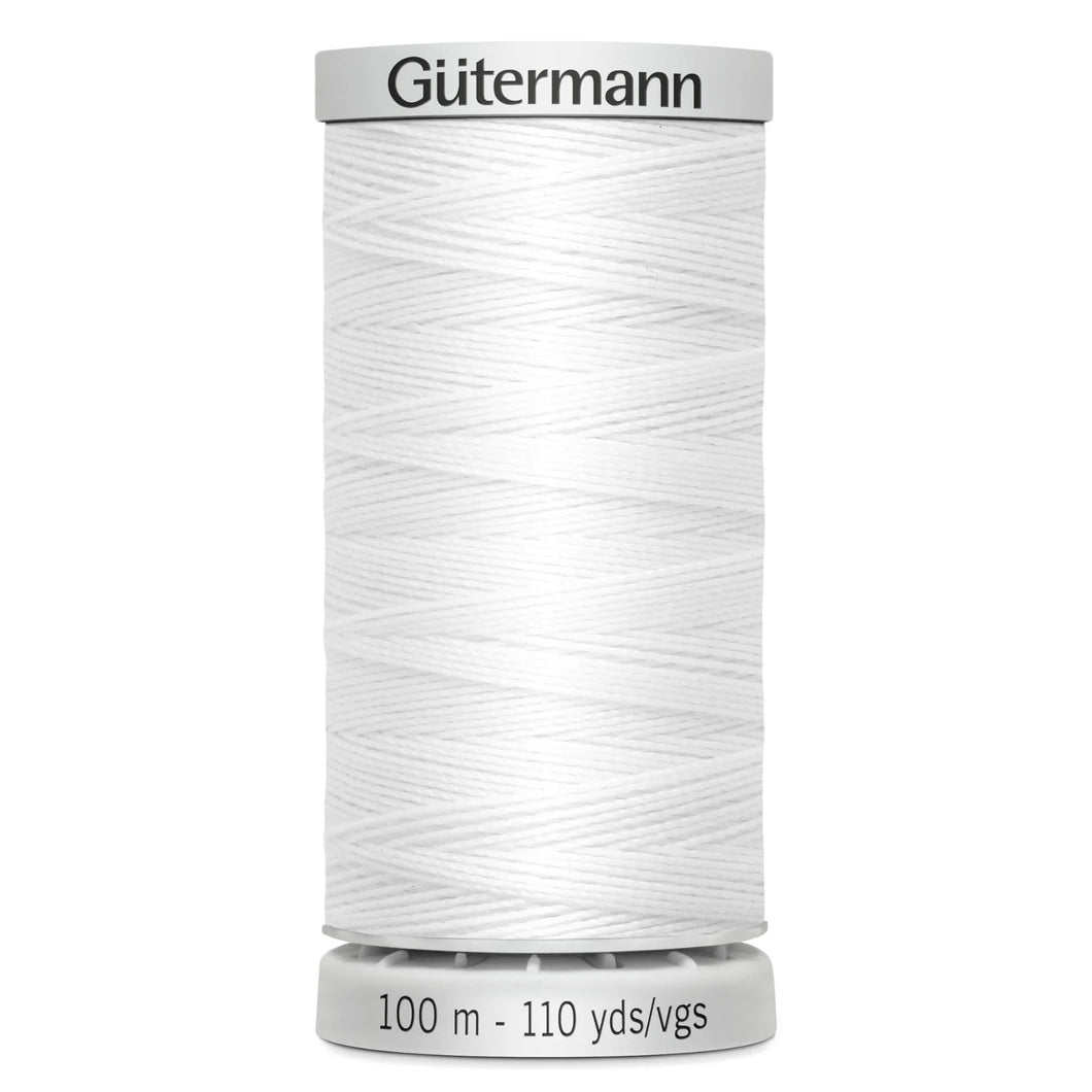 800 White Gutermann Extra Strong 100m Thread