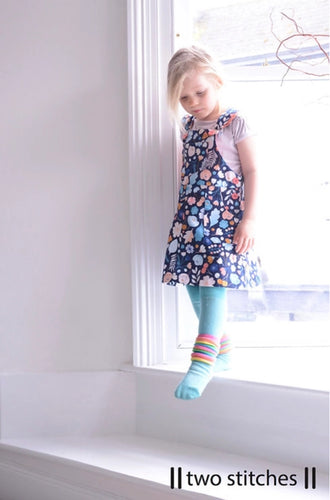 Two Stitches Freddie Dungarees and Pinafore Dress (Ages 3 Years to 9 Years) Pattern