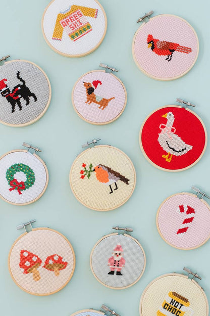 Christmas Cat Beginner Counted Cross Stitch Kit