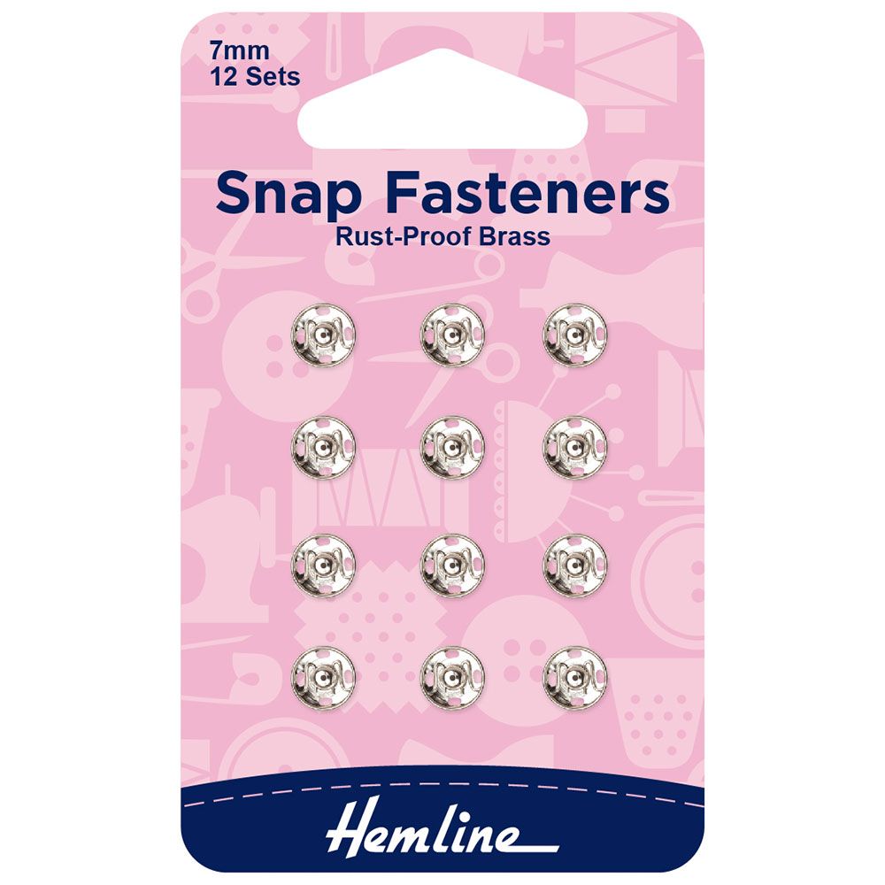 Hemline Snap fasteners - 7mm - Silver