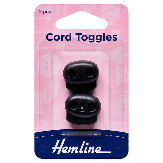 Hemline Cord Toggles Black