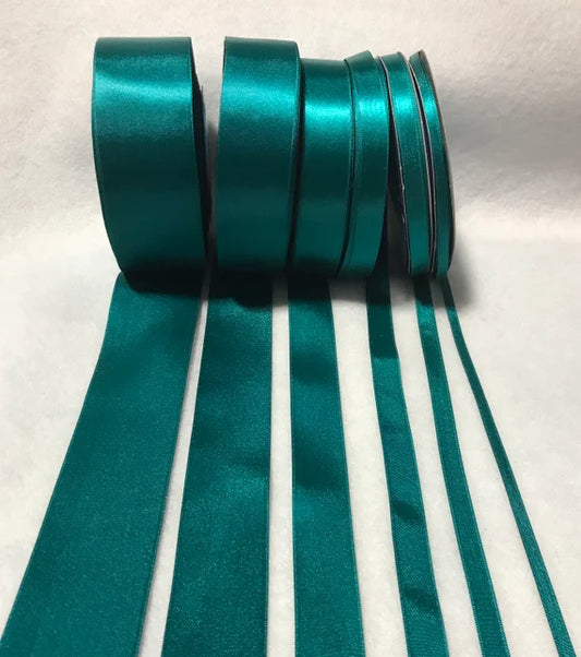 Peacock Blue Satin Ribbon