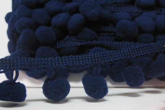 Navy Blue - Pompoms