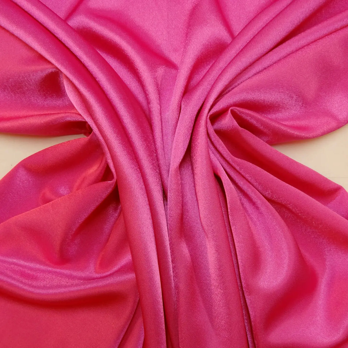 Cerise Polyester Satin Stretch