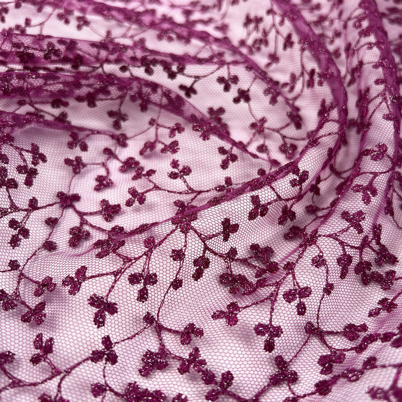 Orchid Polyester Lace Fabric