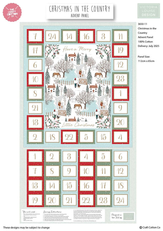 Christmas in the Country Advent Calendar Panels