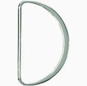 Large Nickel Plated Flat Edged Welded D Rings 48mm