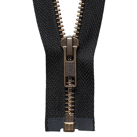 Black 145 Metal YKK Zip