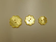 Bonfanti Yellow Flower Button, 12mm, 15mm, 18mm