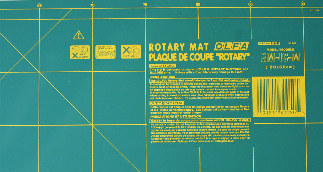 90cm x 60cm - Rotary Mat - OLFA - CLICK AND COLLECT ONLY